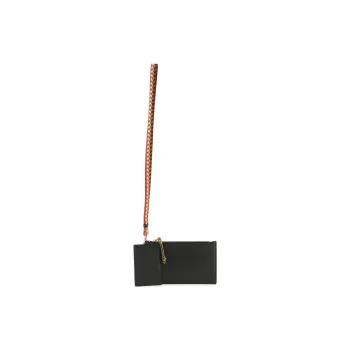 Lanvin Logo Debossed Zip Up Clutch Bag