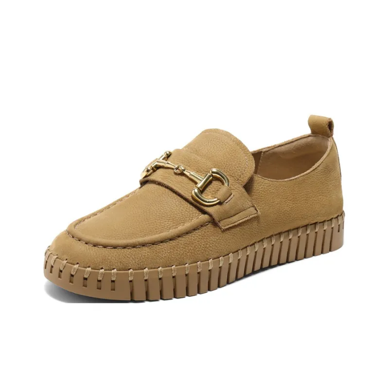 BELLE Loafers Women's Earth Yellow Beige-1