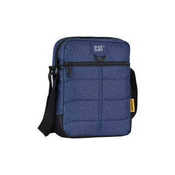 CAT 600D Polyester Crossbody Bag Unisex Blue