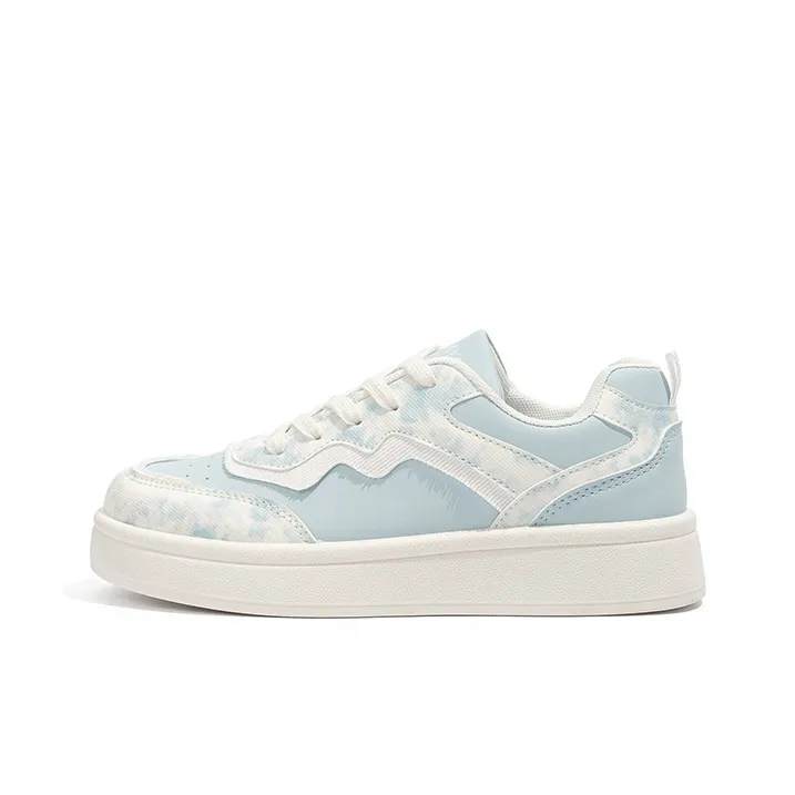 Babaya Slip Resistant Breathable Low Top Skateboard Shoes Women's Blue-0