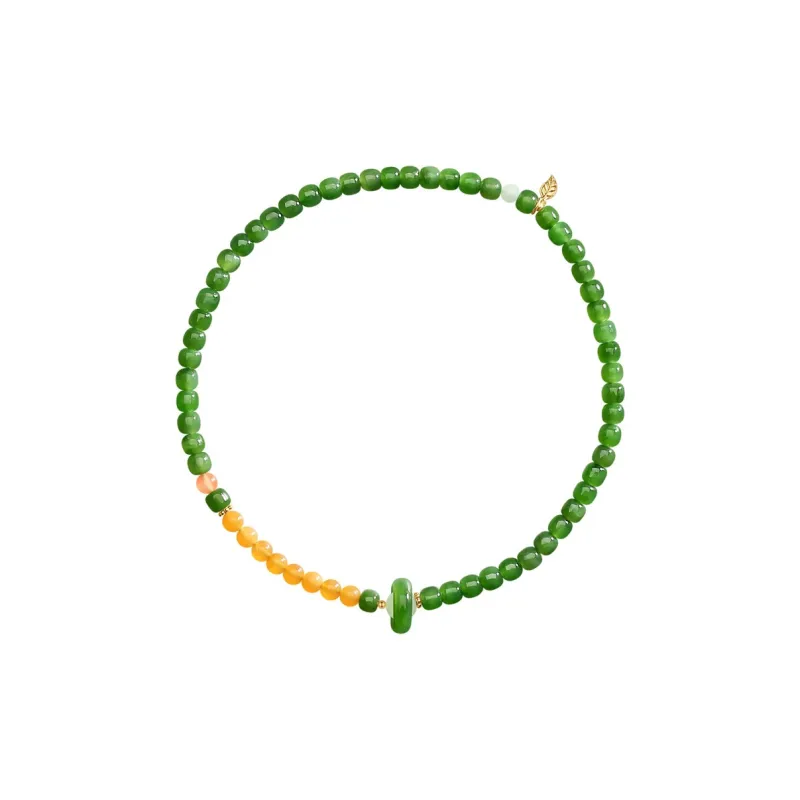 Princess Cui Hetian Jade Bracelets Pale Greenish White Jade Women's-0