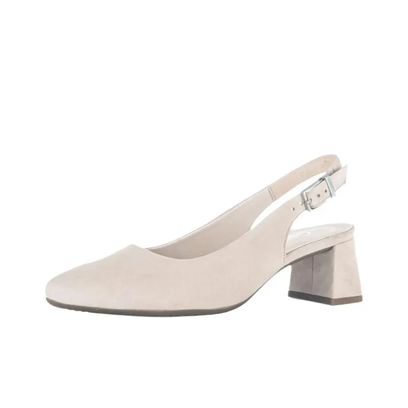 Gabor Comfort Chunky Heel High Heels 5.5cm Women's Beige-2