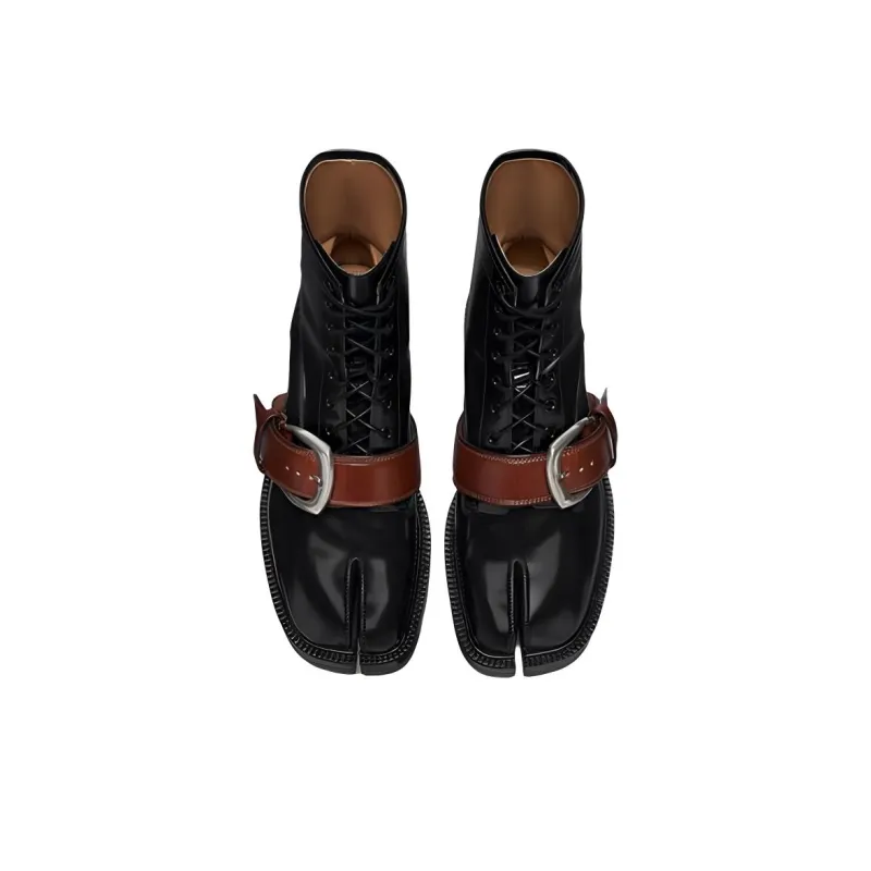Maison Margiela Tabi Short Martin Boot 3cm Men's Black-2