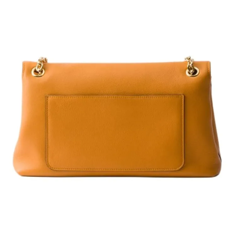 PRADA Calfskin Crossbody Bag, Shoulder Bag Medium Size Women's Amber-2