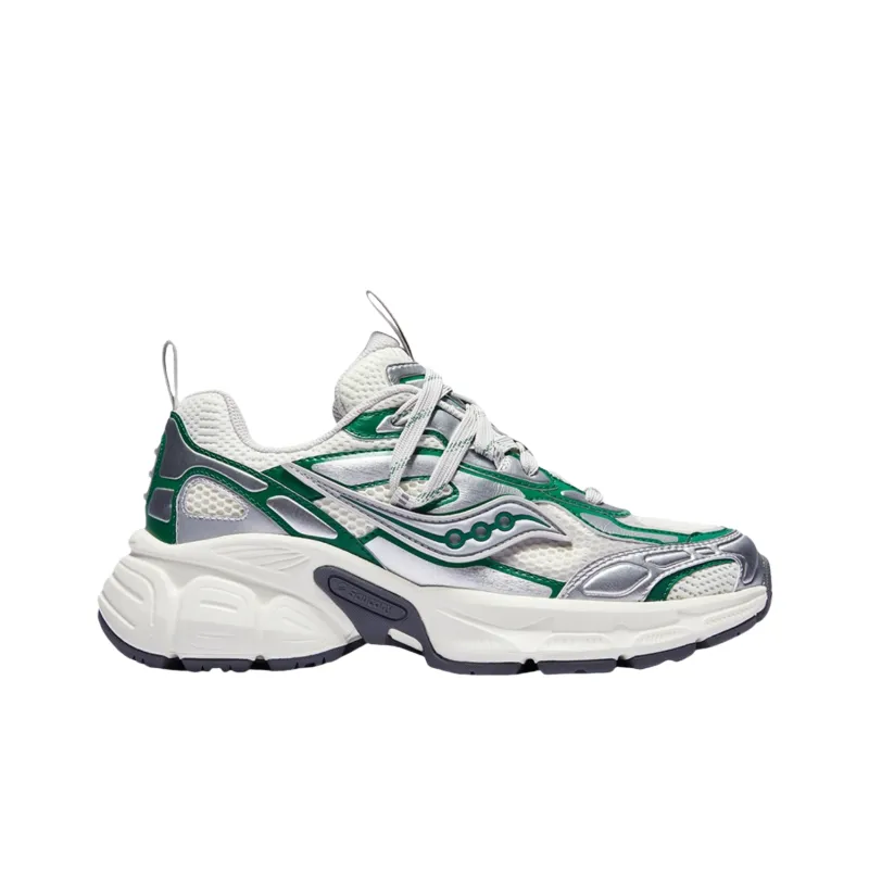 Saucony 2K CAVALRY Slip Resistant, Breathable, And Supportive Low Top Casual Shoes Unisex Silver Green-1