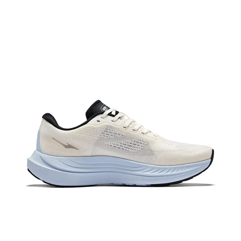 Erke Cushioning Lightweight Rebound Low-Top Casual Running Shoes Men's Microcrystal White/Jet Black-1