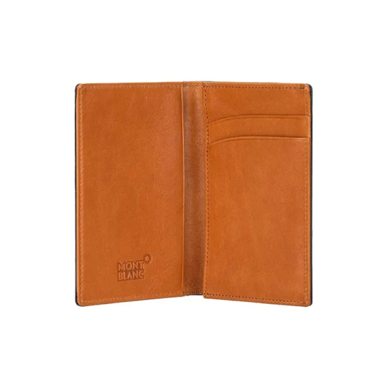 MONTBLANC Meisterstuck Leather Business Card Holder Card Holder Card Wallet Men's Indigo/Brown-4