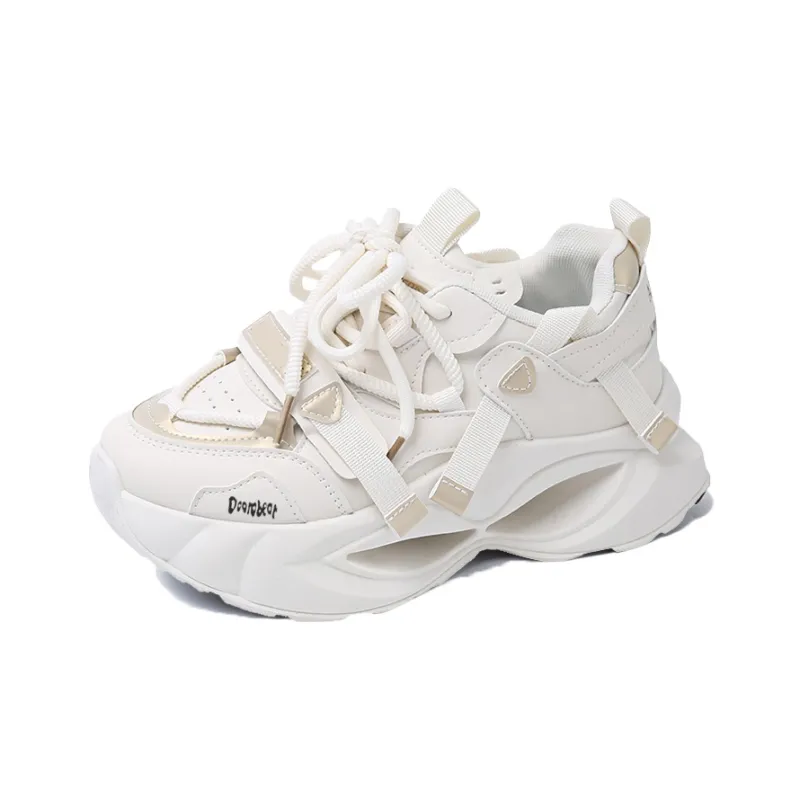 Budding Bear Slip Resistant, Abrasion Resistant, Lightweight, Height Increasing Low Top Chunky Sneakers Women's-7