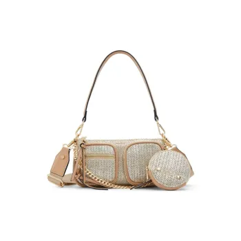 ALDO Artificial Leather Crossbody Bag Shoulder Bag Small Size Women's Beige