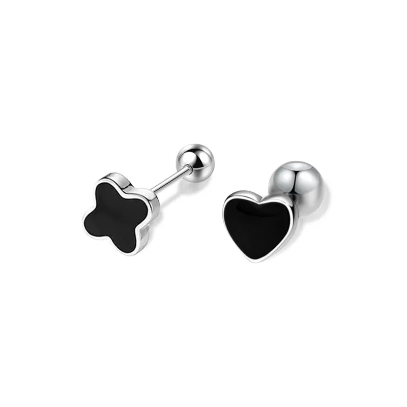 KIVA Sterling Silver Stud Earrings Unisex-12