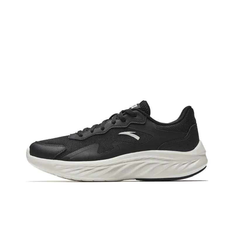 Anta Lightweight And Breathable Low Top Casual Running Shoes Women's Black-0