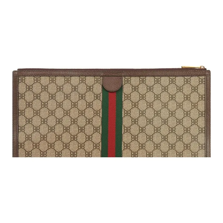 Balenciaga Coated Canvas Laptop Compartment Bag Women's Brown-4