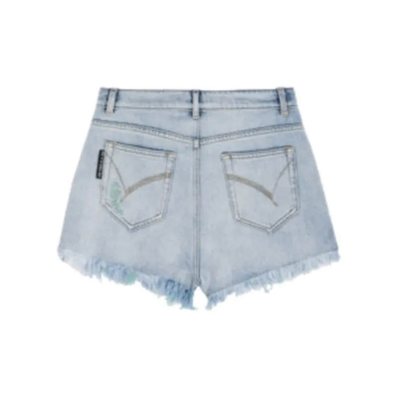 Bebe Denim Shorts Women's Blue-1