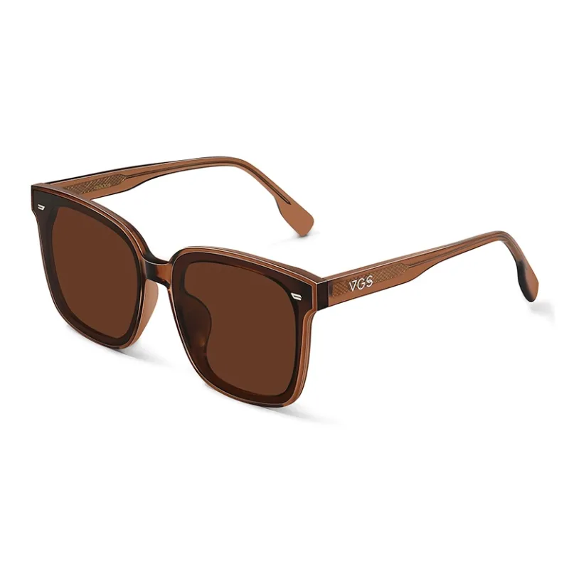 VEGOOS Plate Frame Square Sunglasses Unisex-16