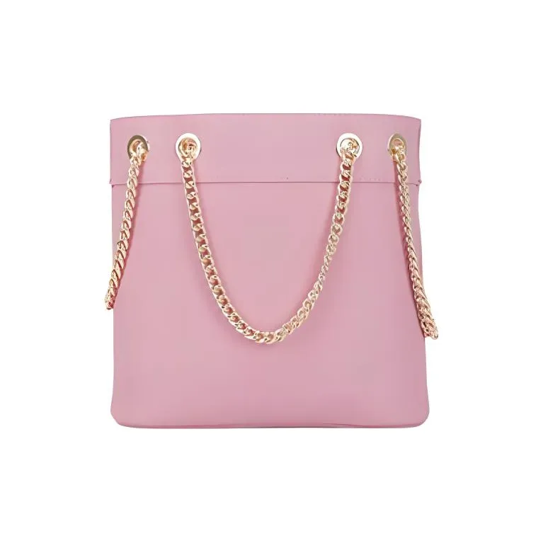 VERSACE JEANS COUTURE Polyurethane Handbag Shoulder Bag Women's Pink-3