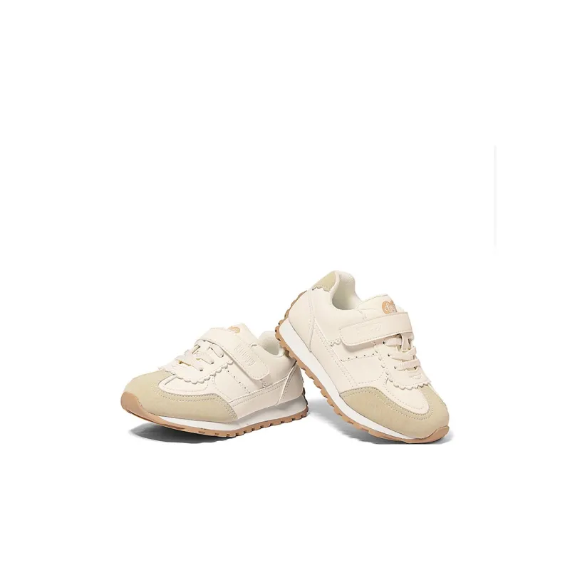 Snoffy Durable Breathable Low-Top Kids Lifestyle Shoes Milk Tea Beige Kids'-4