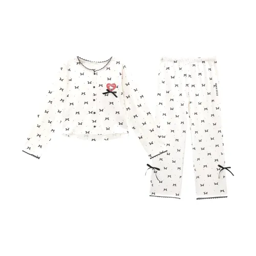 GUKOO x Hello Kitty Sanrio Series Pajama Set Women's Smoke White