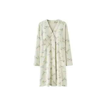 XIAFENYAN Nightgown Women's Green