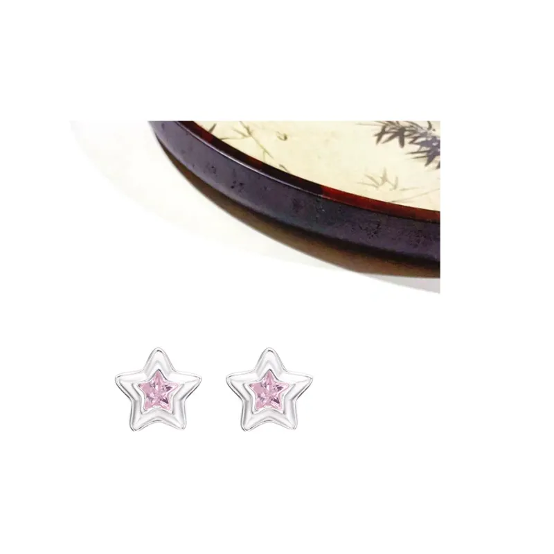 MIDNIGHT MOMENT S999 Silver Stud Earrings Women's-2
