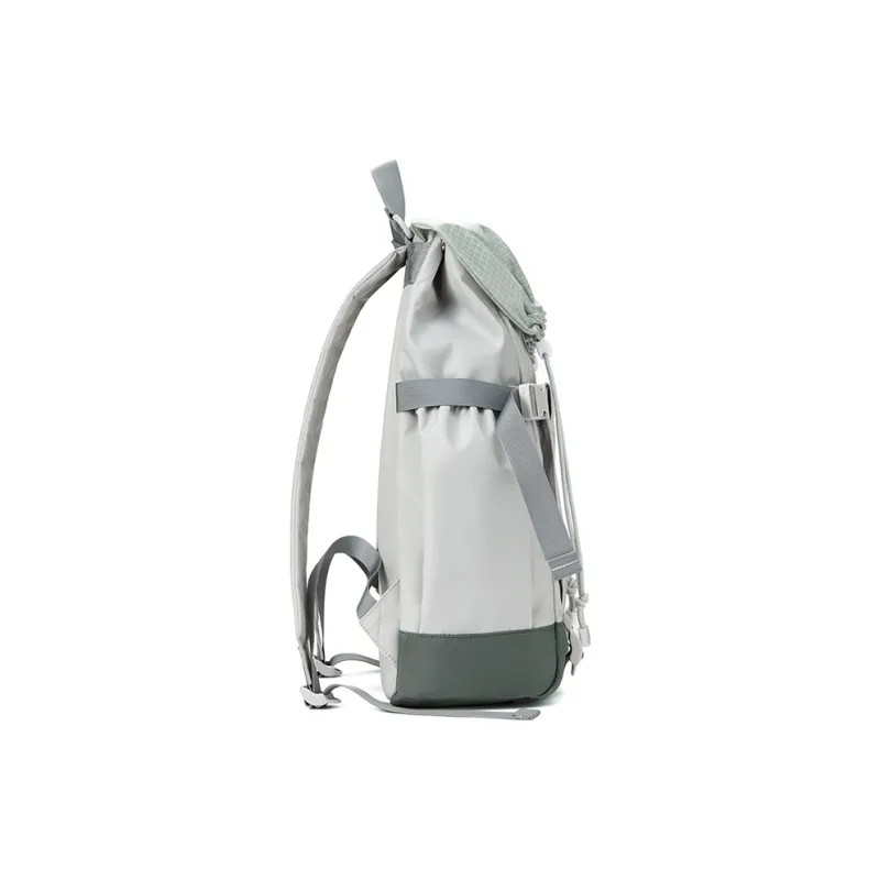 MR.ACE HOMME Fabric Backpack Large Size Unisex Grayish Green/Warm Khaki/Misty Blue Gray-10
