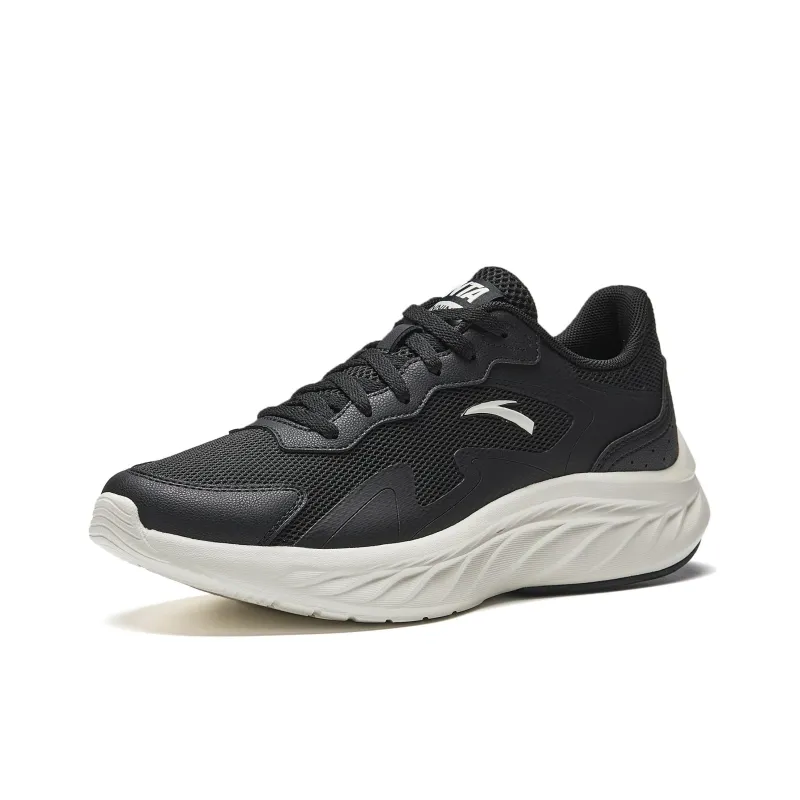 Anta Lightweight And Breathable Low Top Casual Running Shoes Women's Black-2
