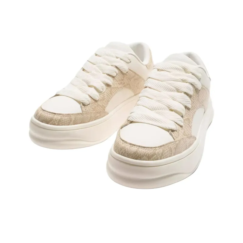 ZARA New Year Low Top Skateboard Shoes Men's Beige-2