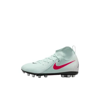 Nike Phantom Luna 2 Wear Resistant Mid Top Kids' Soccer Shoes Mint Green/Atomic Red/Gray Black Kids'