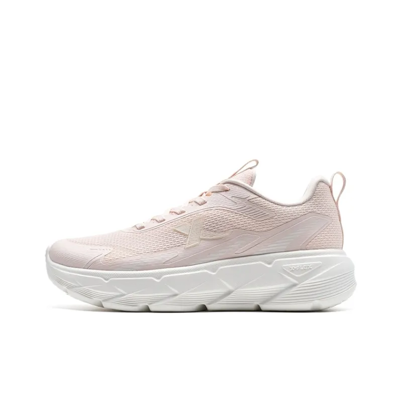 XTEP Cushioned Wear Resistant Breathable Low Top Casual Running Shoes Women's Pure Pink-0