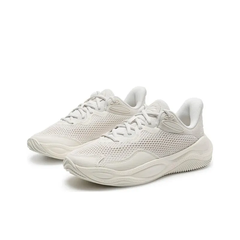 Under Armour Curry Splash 24 Durable Breathable Low Top Basketball Shoes Unisex White-1