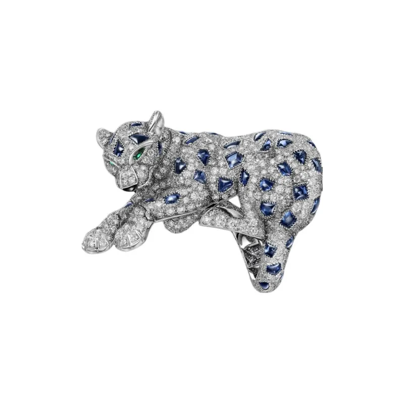 CARTIER White Gold Sapphire Emerald Onyx Diamond Rings Unisex Silver-0