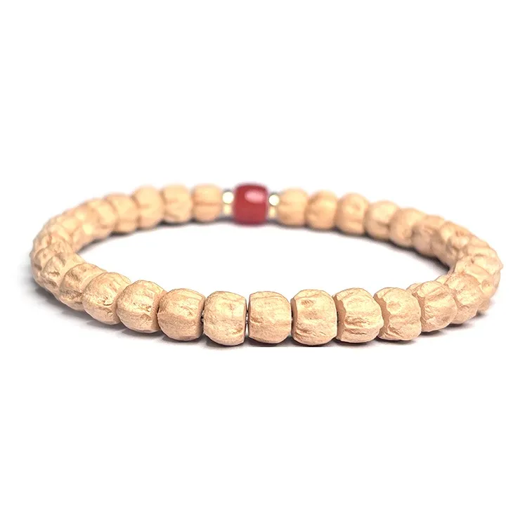 MOUNTAINS AND MANS Cacumen Platycladi Seeds New Chinese Style Good Luck Beaded Bracelet Unisex-6