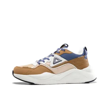 PEAK Wear Resistant Slip Resistant Low Top Running Shoes Men's Light Coffee