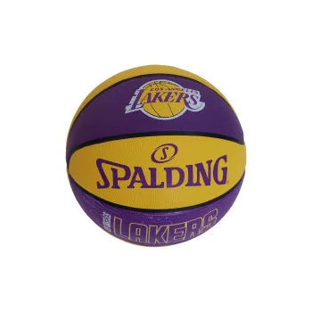 SPALDING Lakers LeBron Rubber Basketball Purple Gold Size 7 Ball Training Unisex