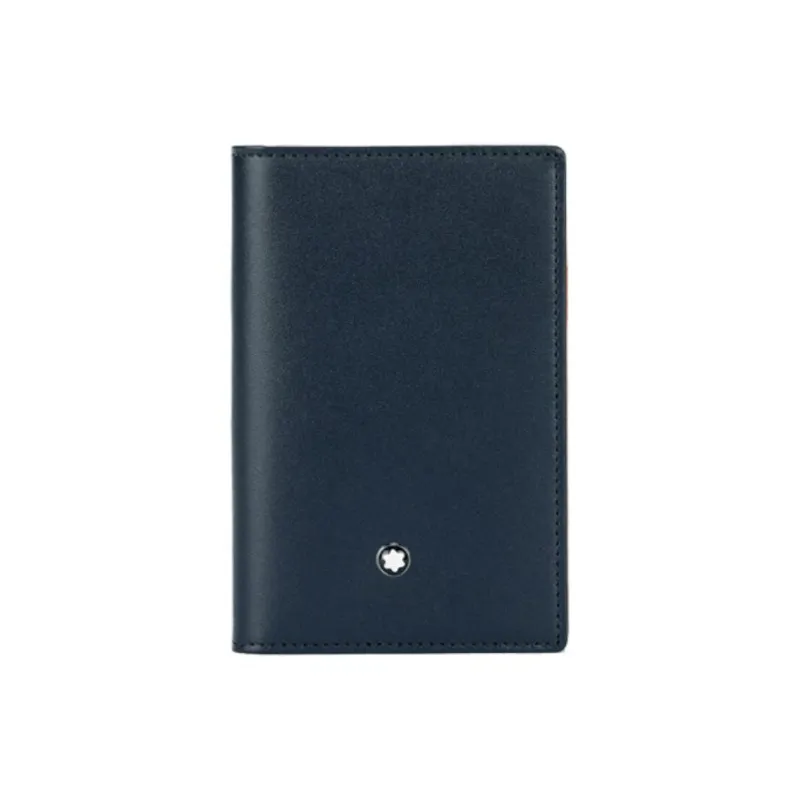 MONTBLANC Meisterstuck Leather Business Card Holder Card Holder Card Wallet Men's Indigo/Brown-0