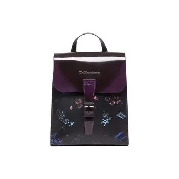 Dr.Martens BT21 Collaboration Leather Backpack Mini Unisex Purple Black