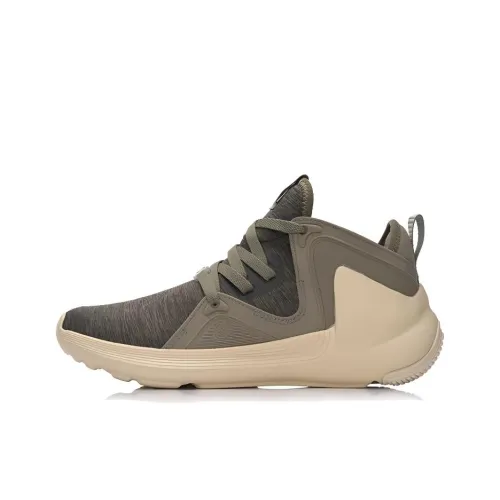 LiNing Preacher Way Of Wade Cushioned Slip-Resistant Mid-Top Basketball Shoes Men's Gray