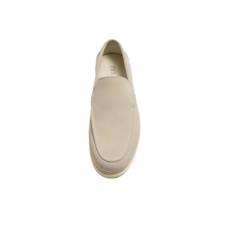 ZARA Loafers Men Beige-3