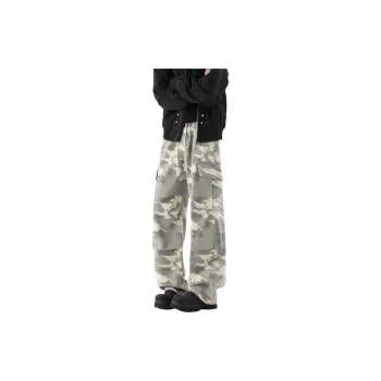 PAINT STAIN Casual Pants, American Vintage Distressed Outdoor Commute Versatile Sports Wide Leg Style Unisex