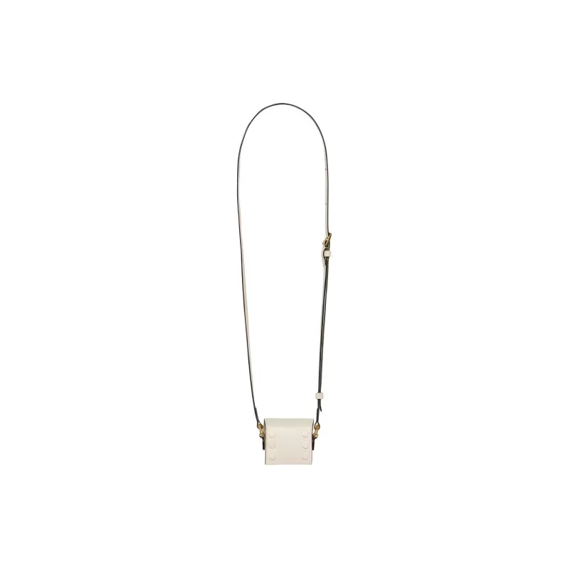 GUCCI Horsebit 1955 Leather AirPods Protective Case Earphone Necklace Pouch Unisex White-1