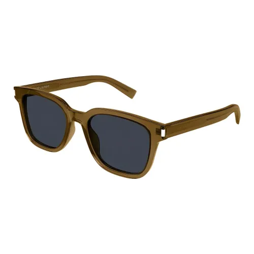 SAINT LAURENT Recycled Acetate Resin Rectangular Sunglasses Men's Brown