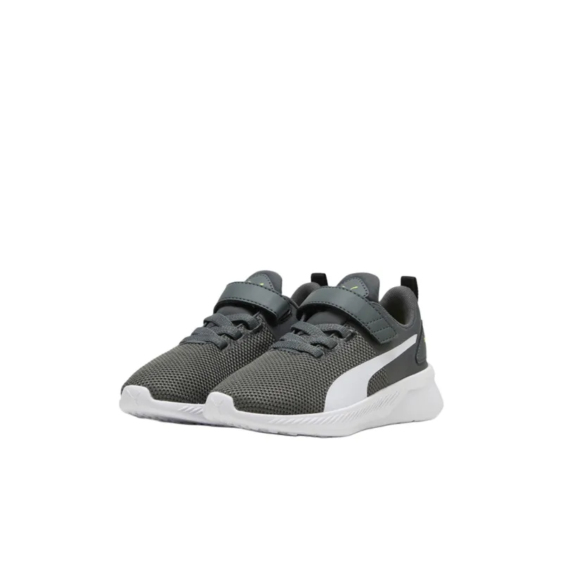 PUMA Flyer Anti Slip Wear Resistant Low Top Kids' Running Shoes Gray White Kids'-1