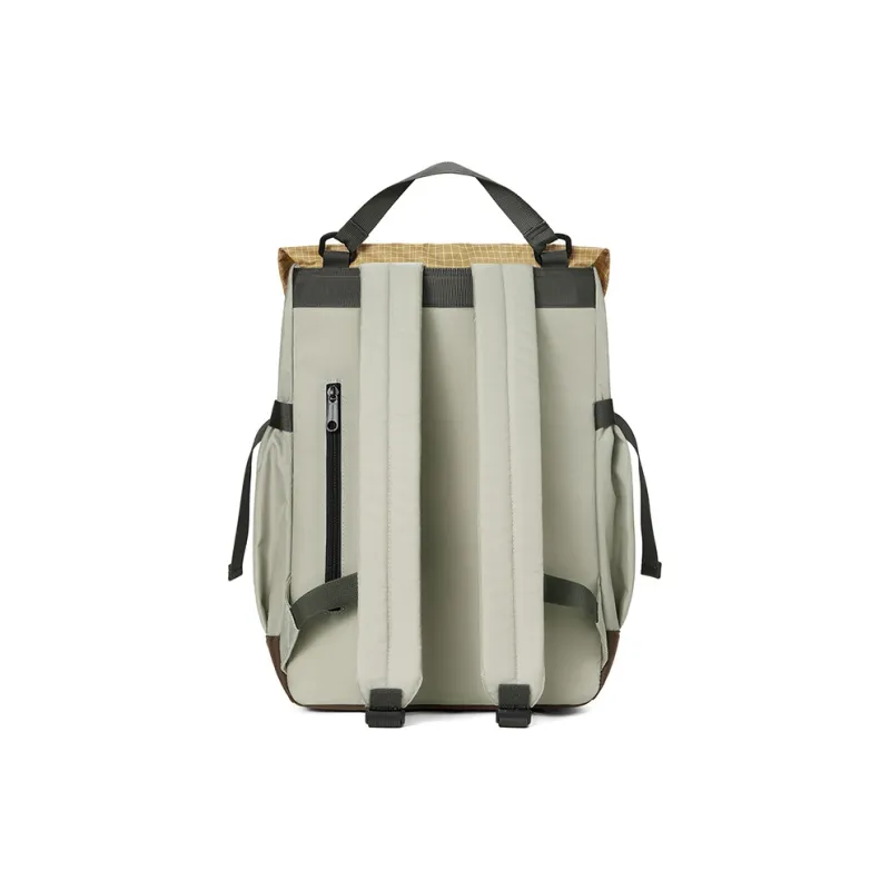 MR.ACE HOMME Fabric Backpack Large Size Unisex Grayish Green/Warm Khaki/Misty Blue Gray-7