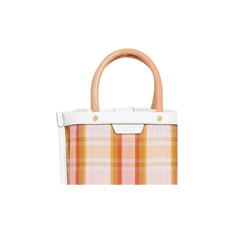 TORY BURCH Perry Leather Tote Bag, Shopping Bag, Shoulder Bag, Crossbody Bag, Handbag Mini Women's Multicolor-3