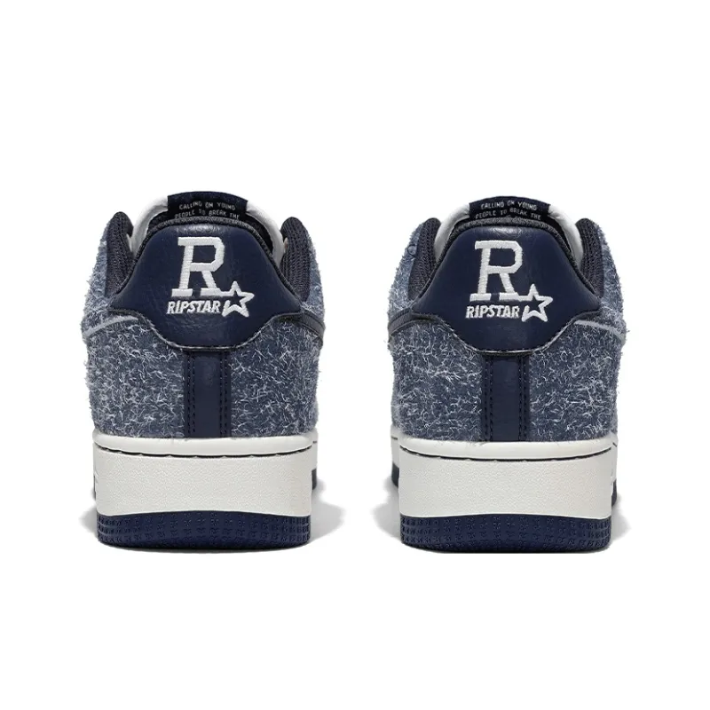 RIPSTAR Slip-Resistant Cushioning Abrasion-Resistant Low-Top Skateboard Shoes Unisex Twilight Blue-4