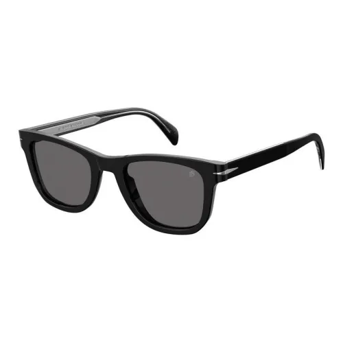 David Beckham Acetate Steel Wire Square Sunglasses Men's Black