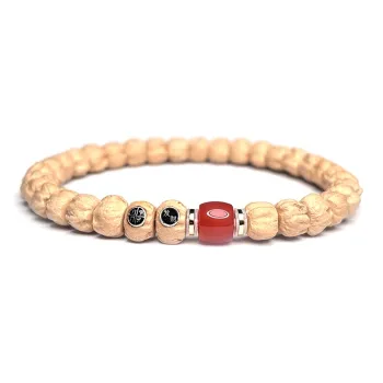 MOUNTAINS AND MANS Cacumen Platycladi Seeds New Chinese Style Good Luck Beaded Bracelet Unisex