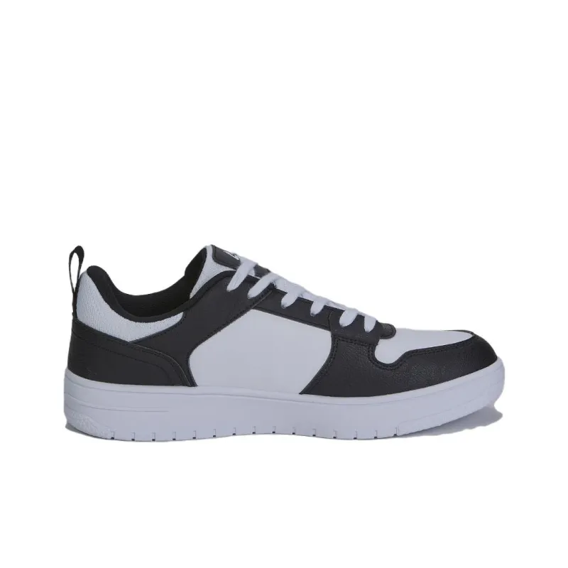 PEAK Slip Resistant Waterproof Cushioning Abrasion Resistant Low Top Skateboard Shoes Men's Black White-1
