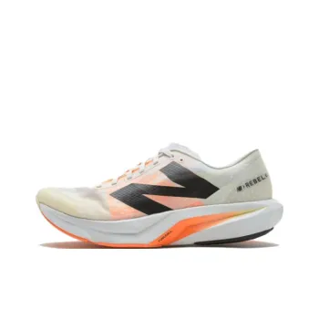 New Balance Rebel V4 Anti Slip Wear Resistant Low Top Running Shoes Unisex White Orange D Width
