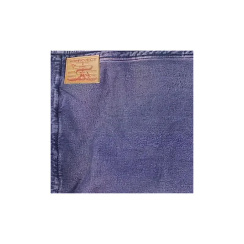 YProject 100% Cotton One Shoulder Handbags Unisex Purple Navy Blue-2