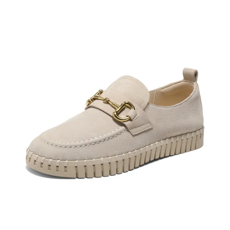 BELLE Loafers Women's Earth Yellow Beige-5